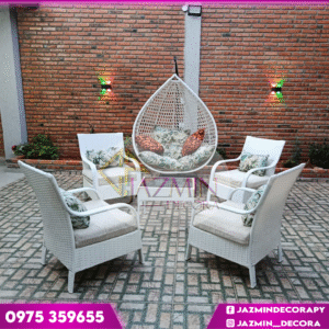 Combo Ratan Blanco Con almohadas